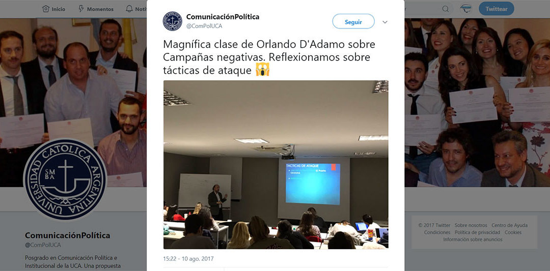 Seminario en el Posgrado en Comunicación Política e Institucional de la UCA
