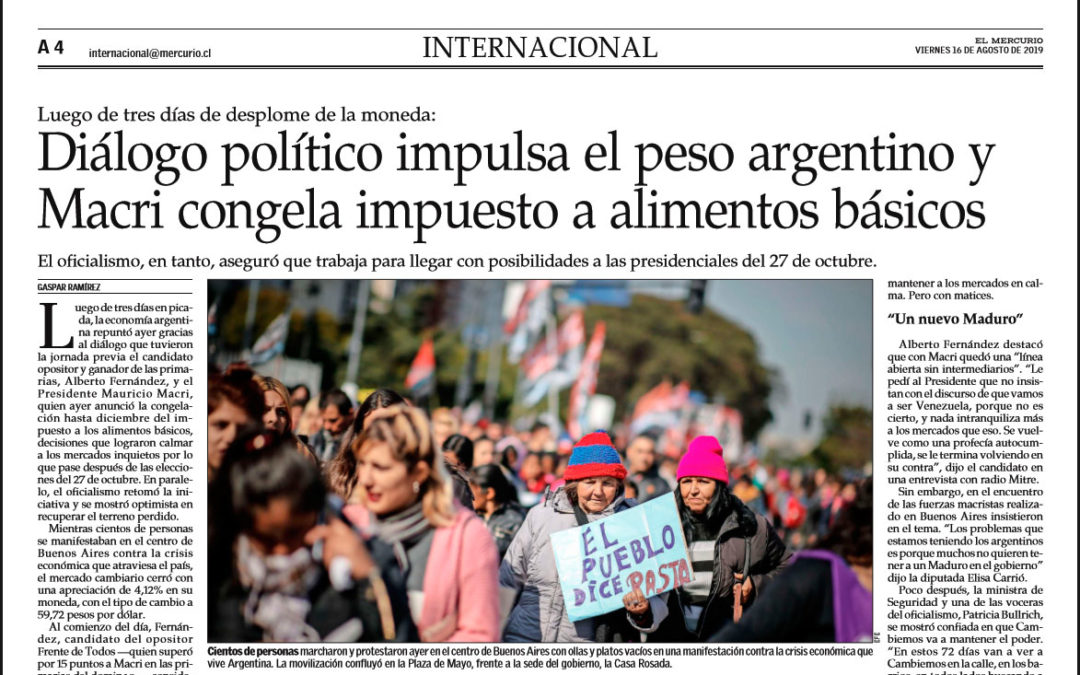 En El Mercurio, Chile, opinamos sobre las consecuencias de las PASO