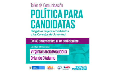 Taller de comunicación política para candidatas, en Colombia