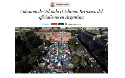 Columna de Orlando D’Adamo: Retroceso del oficialismo en Argentina