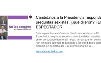 Candidatos a la presidencia de Colombia responden a preguntas sexistas en los medios de comunicación